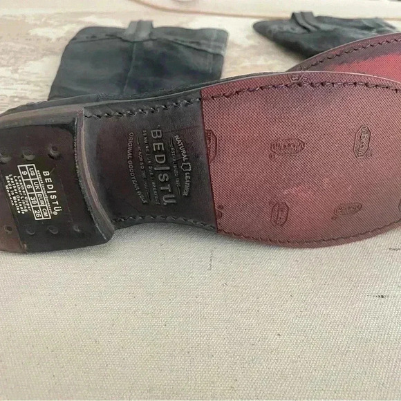 Bed Stu Midge Western Boots Cobbler Series Knee High Leather  Black 39 EUC - Picture 9 of 15